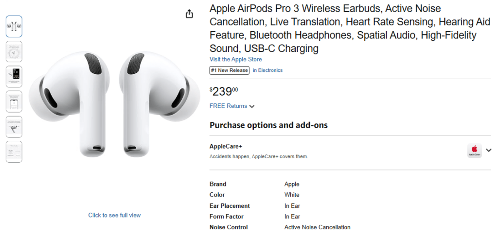 AirPods Pro 3 Amazon Offer Details
