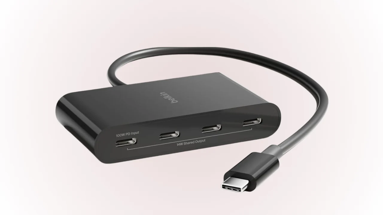 Belkin Connect USB-C to 4-Port Hub – Best USB-C Hub for MacBook