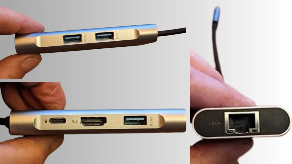 UtechSmart 6-in-1 USB-C Hub Ports and connectivity